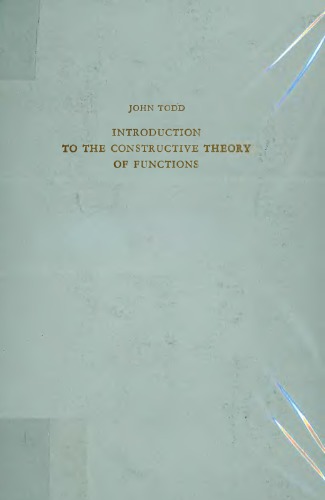 Introduction to the constructive theory of functions