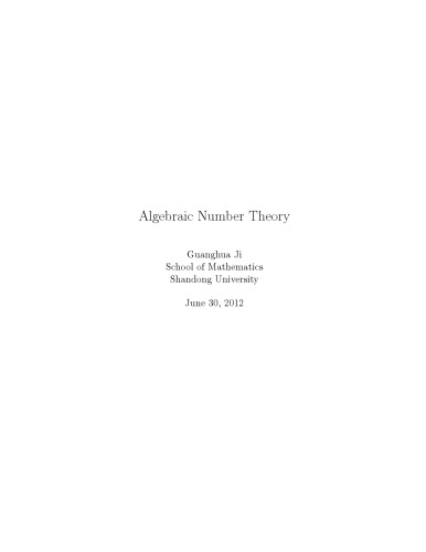 Algebraic number theory