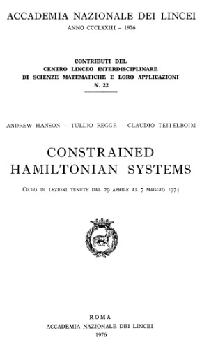 Constrained Hamiltonian systems