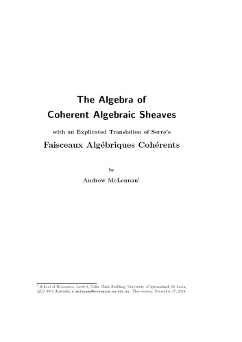 The algebra of coherent algebraic sheaves