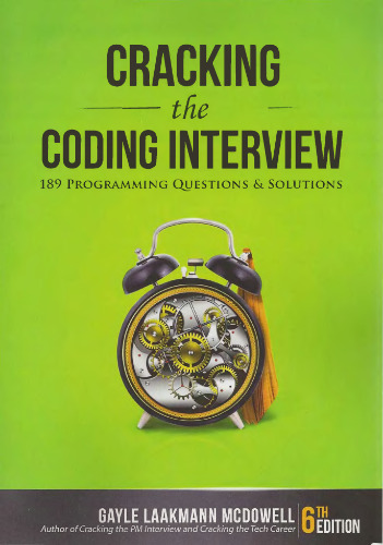 Cracking the Coding Interview: 189 Programming Questions and Solutions