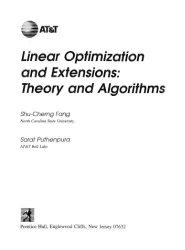 Linear Optimization and Extensions: Theory and Algorithms