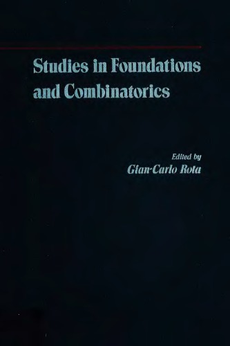 Studies in foundations and combinatorics advances in mathematics supplementary studies. Volume 1