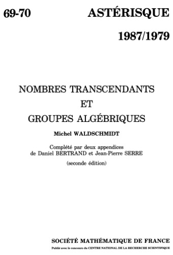 Nombres transcendants et groups algebriques