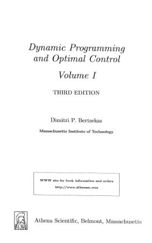 Dynamic Programming & Optimal Control, Vol. I