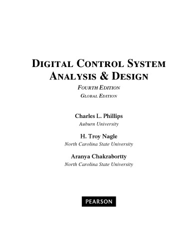 Digital Control System Analysis & Design: Global Edition