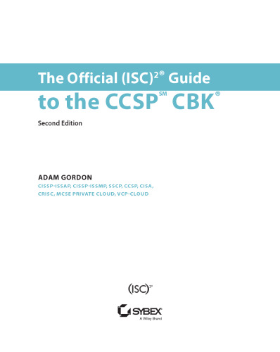 The Official (ISC)2 Guide to the CCSP CBK