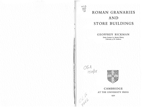 Roman granaries and store buildings