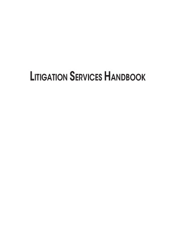 Litigation services handbook : the role of the financial expert