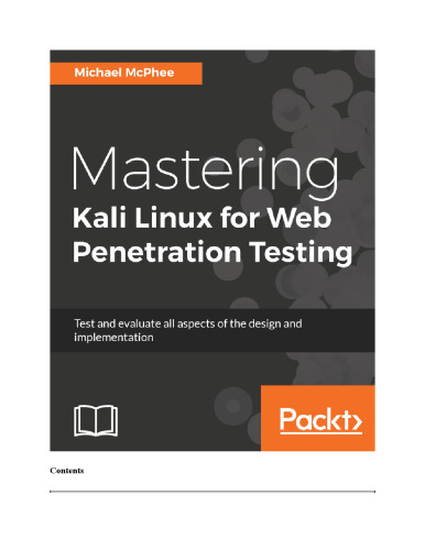 Mastering Kali Linux for Web Penetration Testing