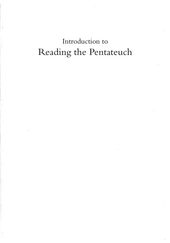 Introduction to Reading the Pentateuch