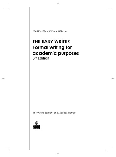 The Easy Writer: Formal Writing for Academic Purpose