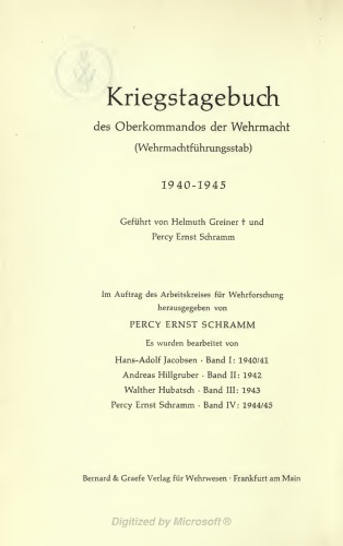 Kriegstagebuch des Oberkommandos der Wehrmacht