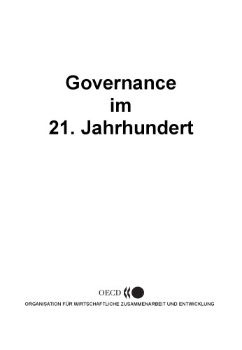 Governance in the 21st century : Zukunftsstudien.