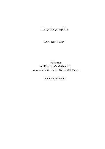 Kryptographie 001