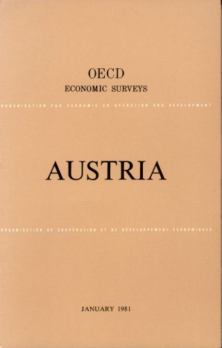 Oecd Economic Surveys : Austria 1980-1981.