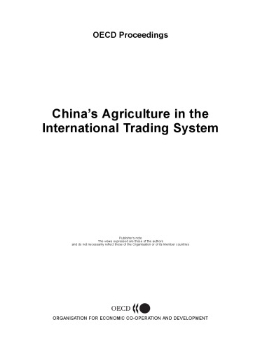 China’s agriculture in the international trading system