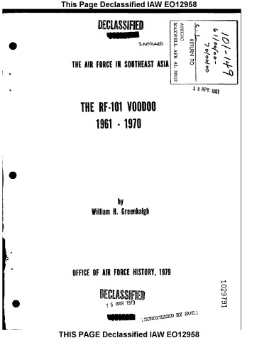 The Air Force in Southeast Asia  The RF- 101 VOODOO. 1961-1970