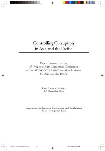 Controlling Corruption in Asia and the Pacific