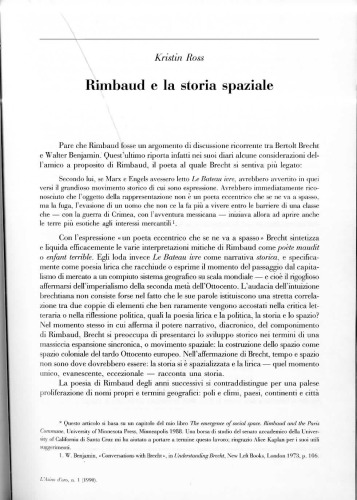 Rimbaud e la storia spaziale