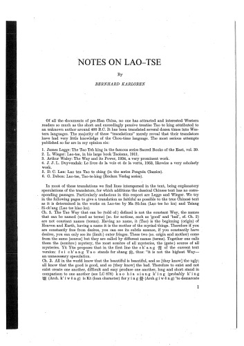 The poetical parts in Lao-tse