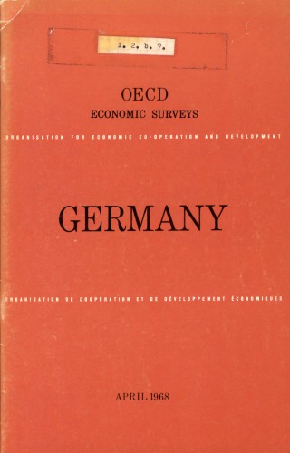 OECD Economic Surveys : Germany 1968.