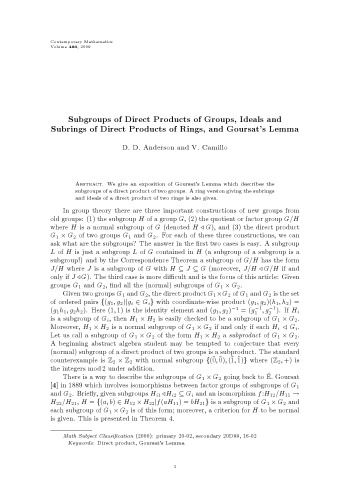 Subgroups of direct products of groups, ideals and subrings of direct products of rings, and Goursat’s lemma