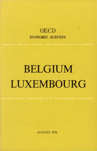 OECD Economic Surveys : Luxembourg 1978.