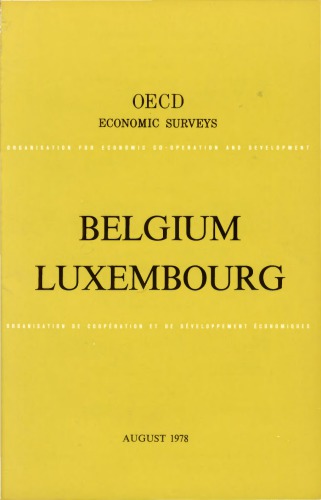 OECD Economic Surveys : Belgium 1978.