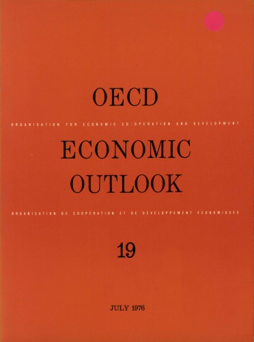 OECD economic outlook. 19.