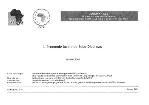 Ecoloc - Gerer l’economie localement en Afrique - Evaluation et prospective