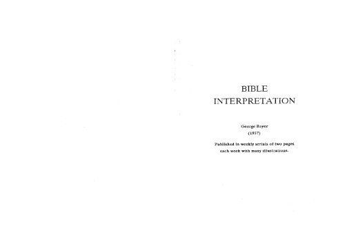 Bible Interpretation