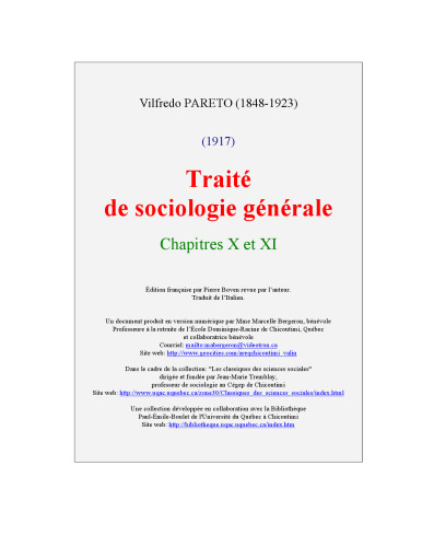 Traité de sociologie générale