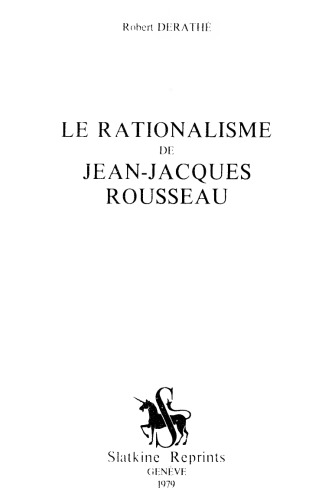 Le rationalisme de Jean-Jacques Rousseau