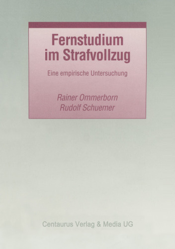 Fernstudium im Strafvollzug: Eine empirische Untersuchung