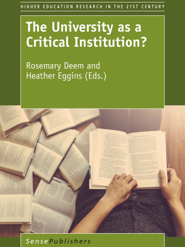  The University as a Critical Institution?