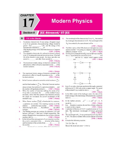 Modern Physics IIT JEE Chapter wise Solution 1978 to 2017 along with AIEEE IIT JEE main