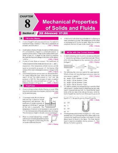 Mechanical Properties of Solids and Fluids IIT JEE Chapter wise Solution 1978 to 2017 along with AIEEE IIT JEE main