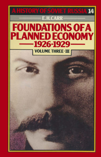 Foundations of A Planned Economy 1926–1929