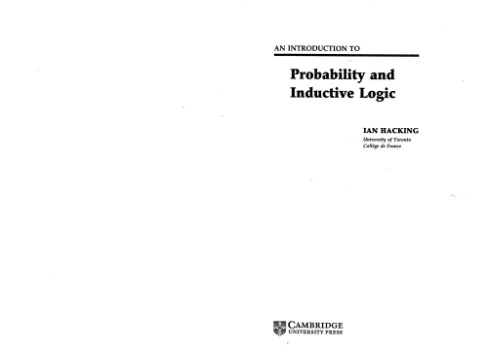 An Introduction to Probability and Inductive Logic