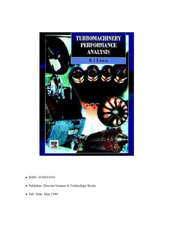 Turbomachinery Performance Analysis