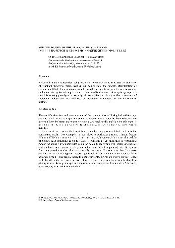 Advances in Spectroscopy for Lasers and Sensing