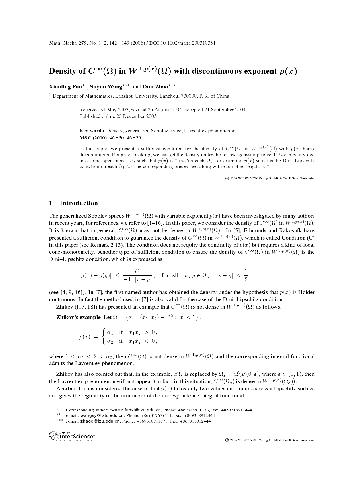 Density of C inW 1,p (x ) with discontinuous exponent p (x )