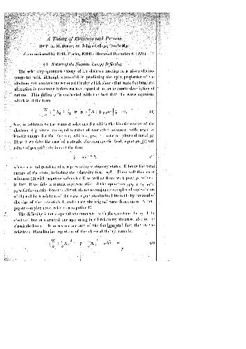 Theory of Electrons and Protons