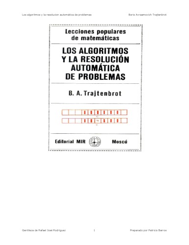 Los algoritmos y la resolucion automatica de problemas