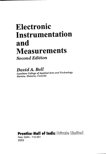 Electronic Instrumentation and Measurements