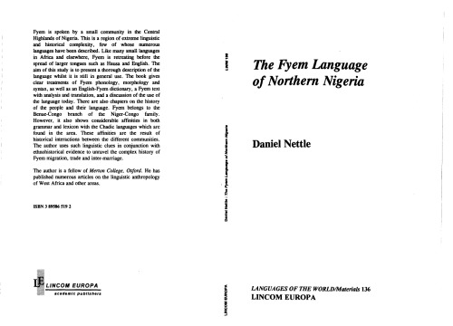 The Fyem language of Northern Nigeria