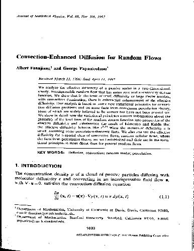 Papanicolaou Anom Diffusion