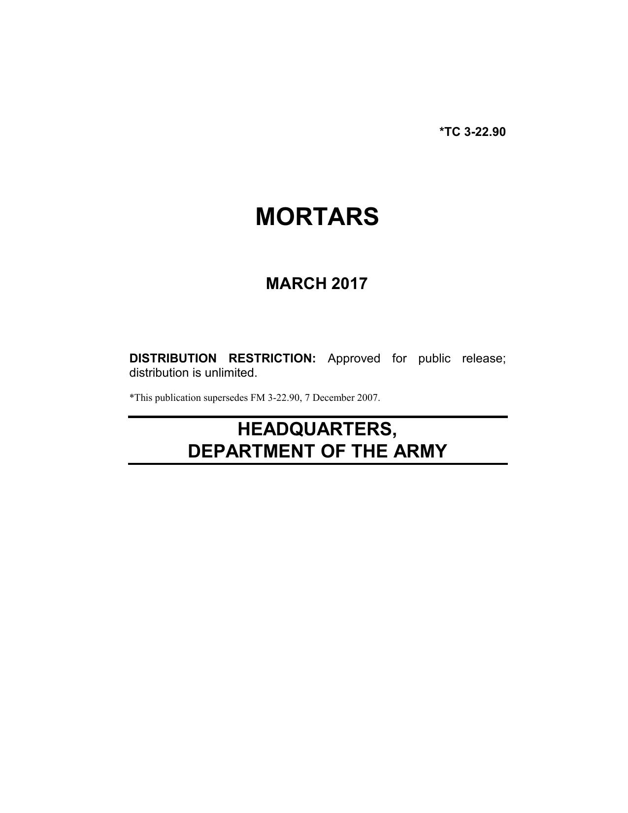 Training Circular TC 3-22.90 Mortars March 2017