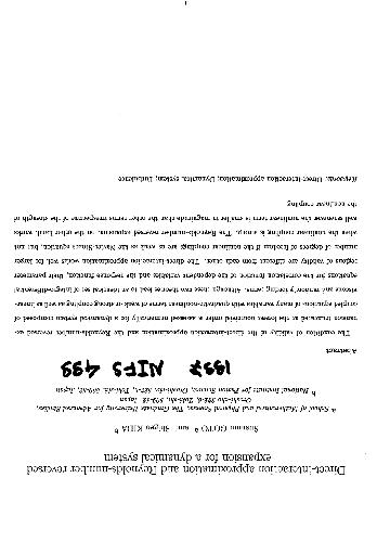 Direct-interaction approximation and Renolds-number reversed expansion for a dynamical system